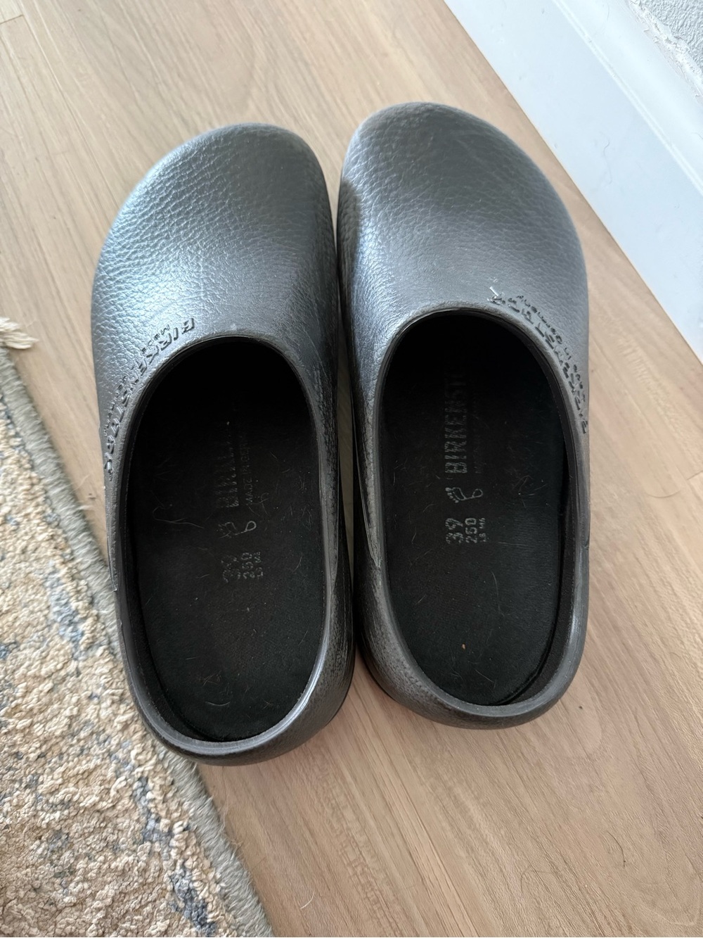 Birkenstock Metallic Charcoal Closed-Toe Clogs